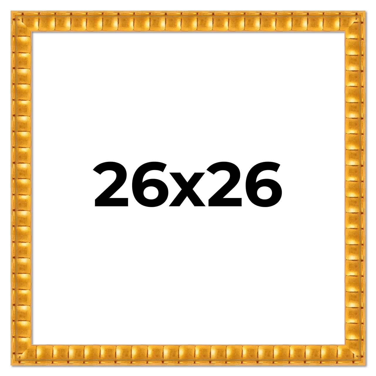 26x26 Bamboo Picture Frame with UV-Resistant Acrylic & Acid Free Backing, Available in 4 Finishes - Brown, Black, Gold, and Natural
